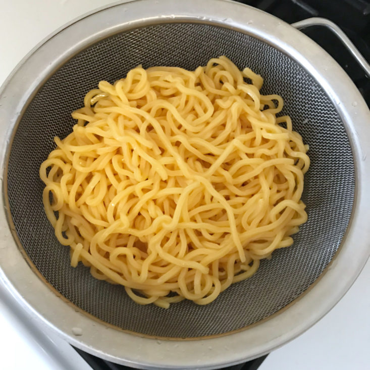 cooked long life noodles