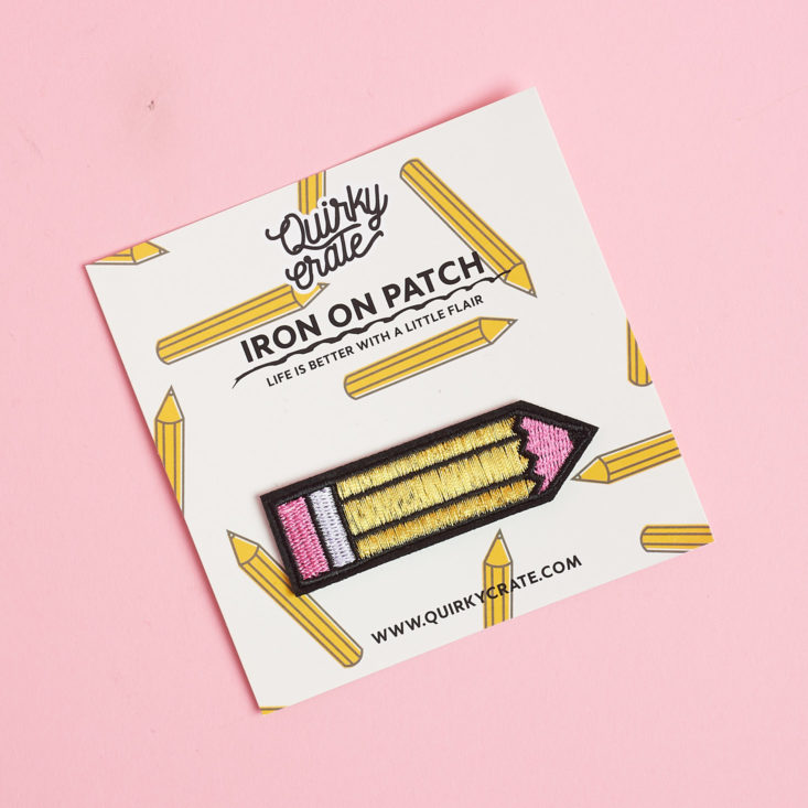 quirky crate pencil patch