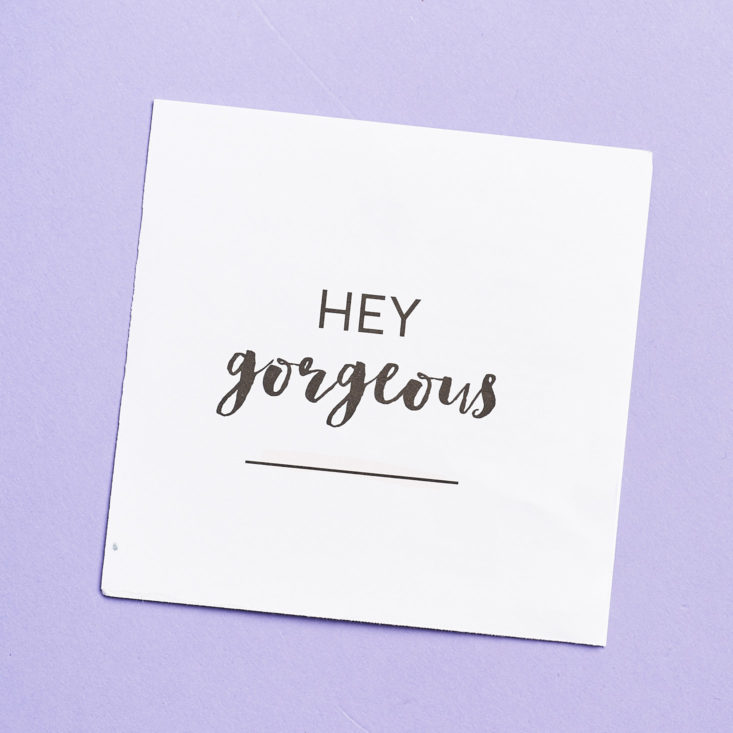 rocksbox hey gorgeous note