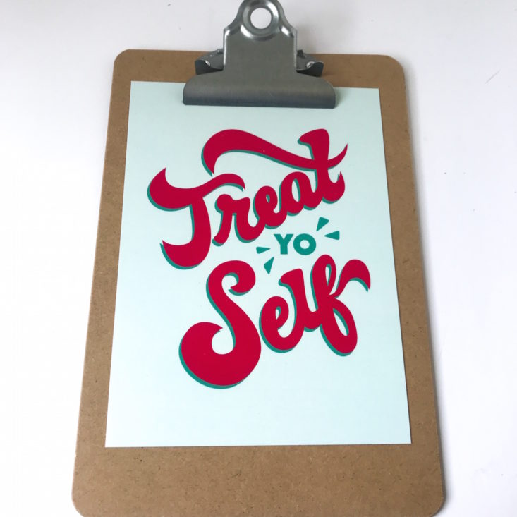 Brittany Arita Designs Treat Yo Self Print + Clipboard 