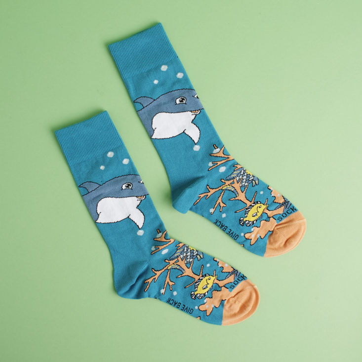 Dolphin and sea life socks