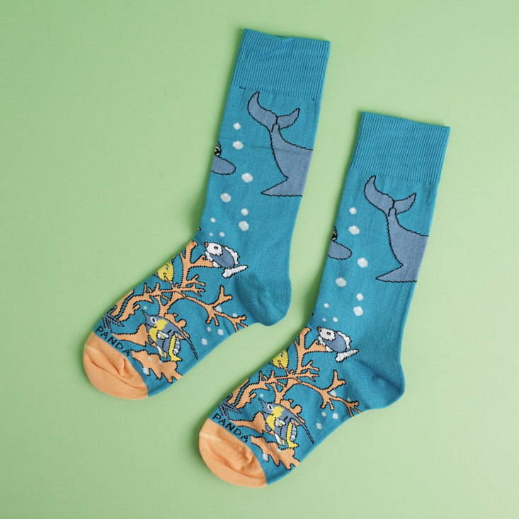 other side of Dolphin and sea life socks