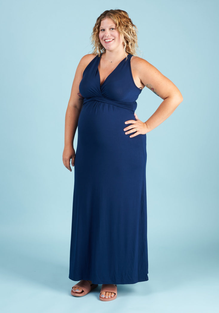 Stitch Fix Maternity August 2018 - 0019 blue dress
