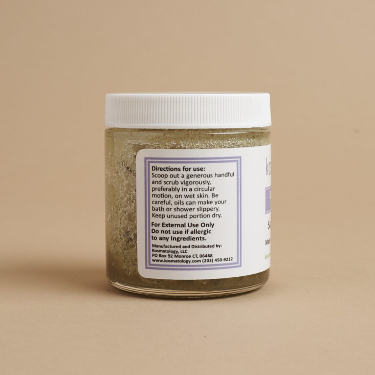 directions for Kosmotology Botanical Bliss Sugar Body Scrub