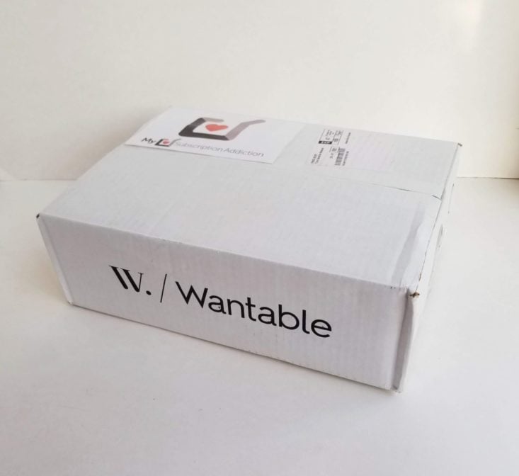 Wantable Fitness August 2018 shipping box