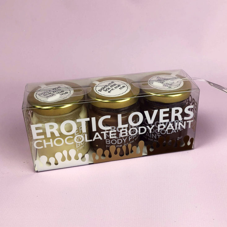 Erotic Lovers Chocolate Body Paint by Hott Products, 3 jars/2 oz each -