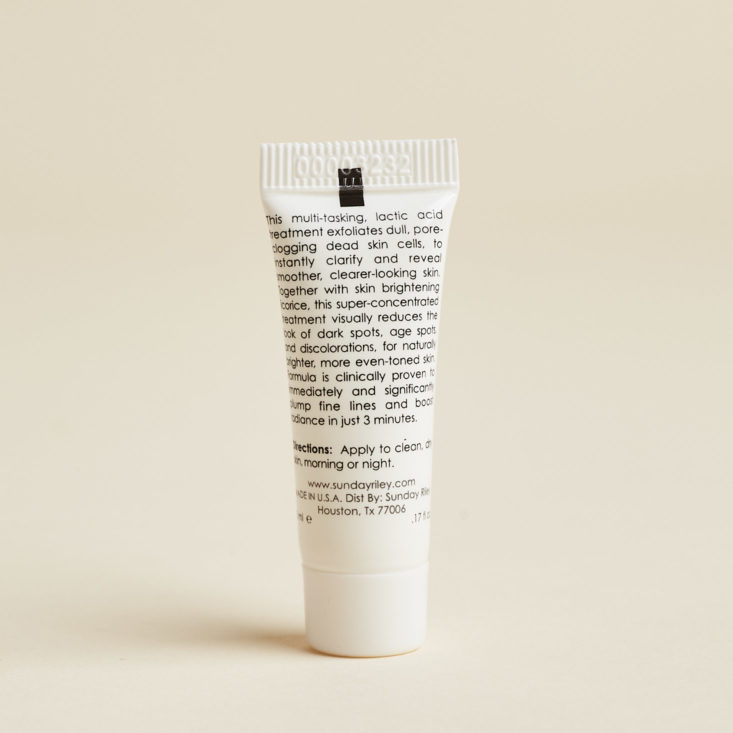 Birchbox Curated September 2018 - Sunday Riley Good Genes Lactic Acid Treatment Back