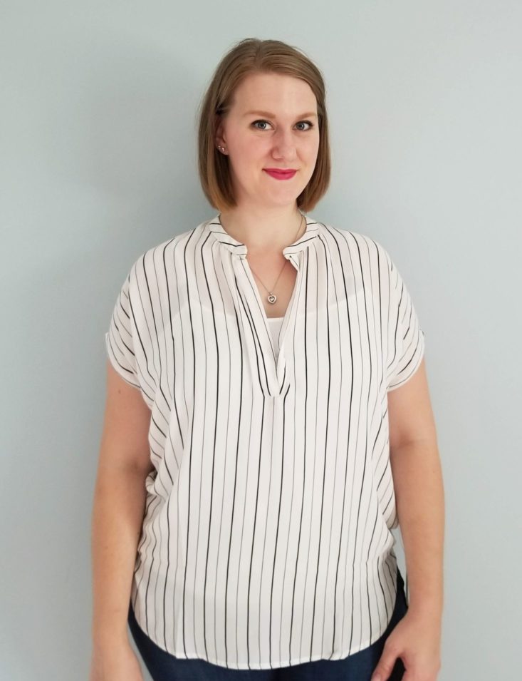 Daily Look August 2018 striped shirt