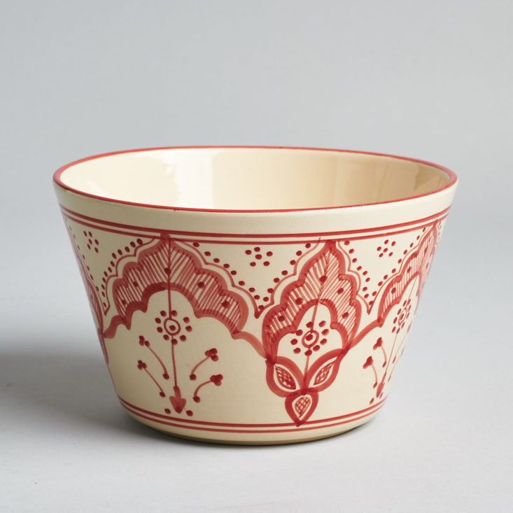 globein red decorated bowl