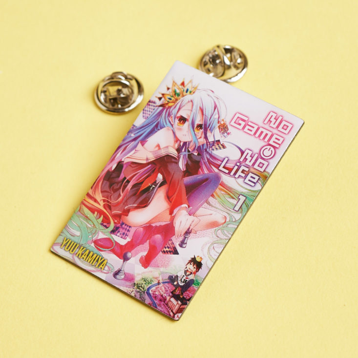 loot anime squad no game no life enamel pin and backing