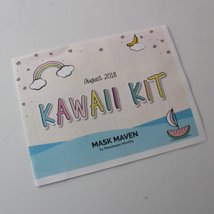 Mask Maven August 2018 Booklet 1