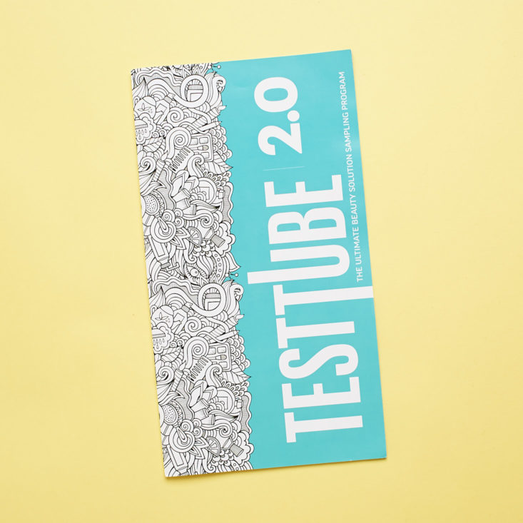 New Beauty Test Tube September 2018 - Information Card Front View