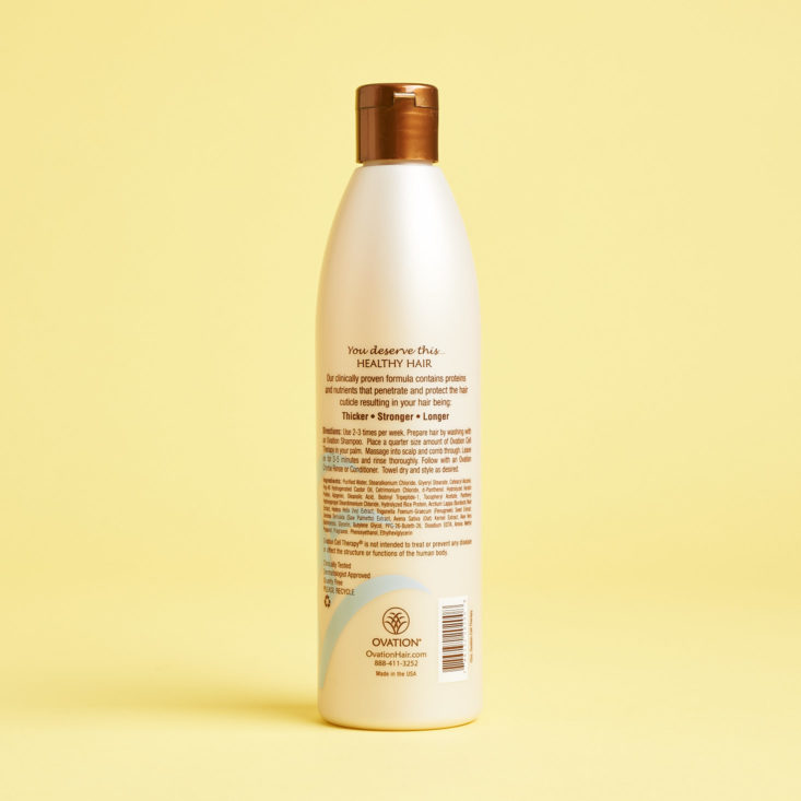 New Beauty Test Tube September 2018 - Ovation Back View