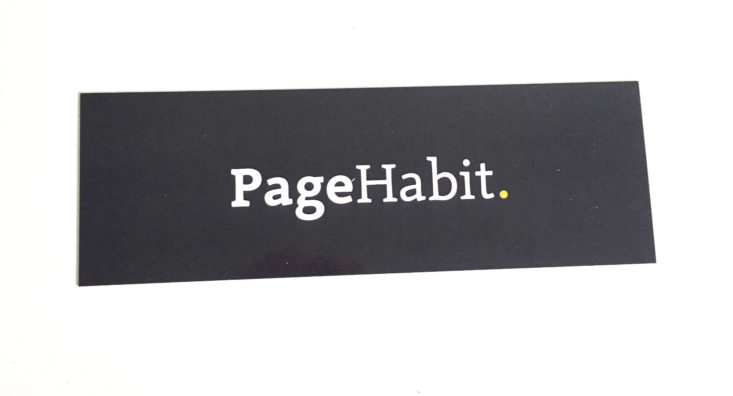 Page Habit July 2018 Bookmark front