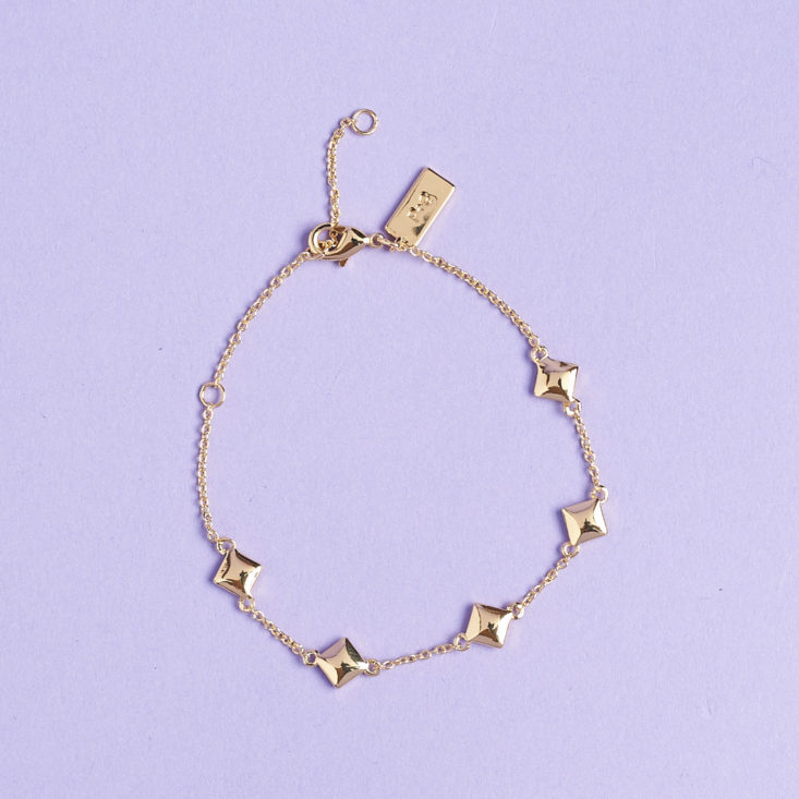 penny and grace gold diamond shapes on bracelet