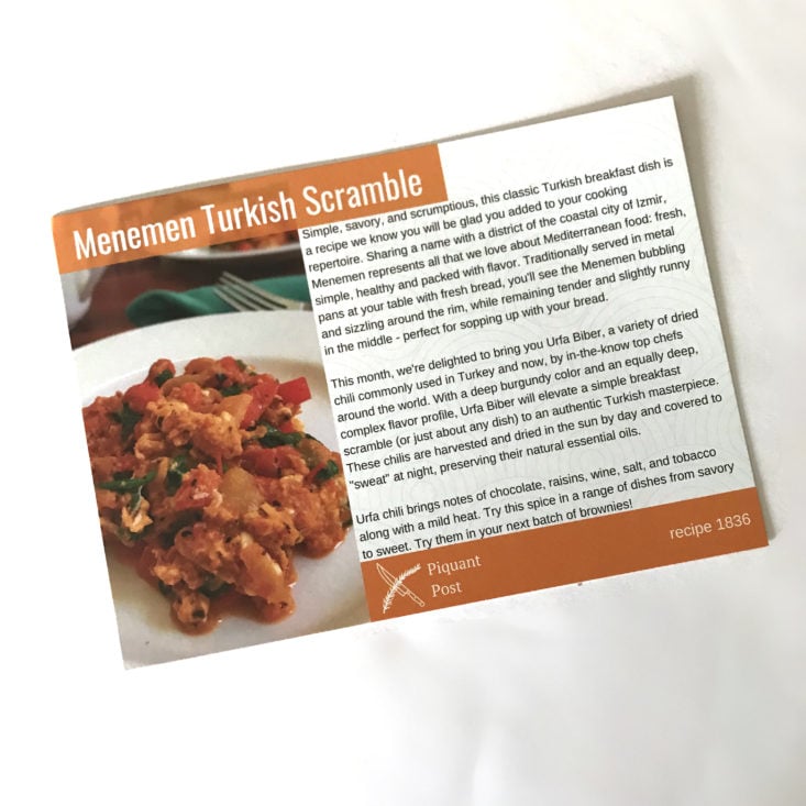 Piquant Post August 2018 - menemen turkish scramble recipe