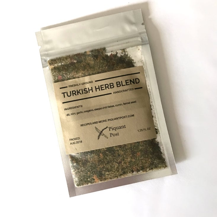 Piquant Post August 2018 - turkish herb blend spice