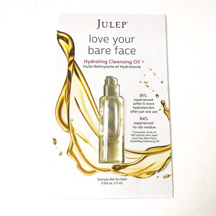 Julep Love Your Bare Face Hydrating Cleansing Oil, 0.05 oz