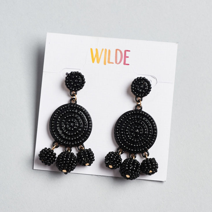 rocksbox dangling black earrings