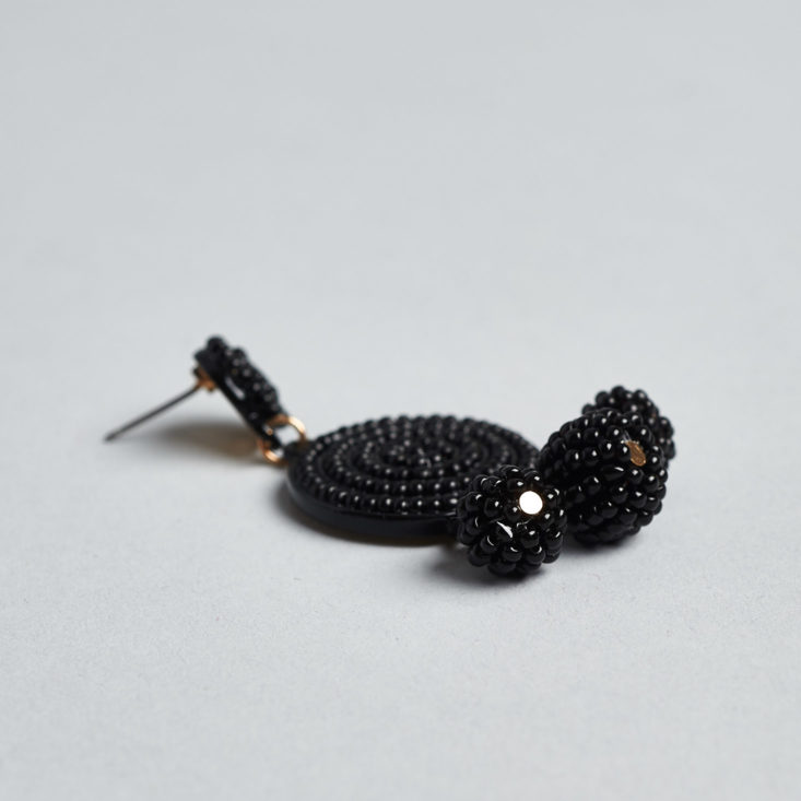 rocksbox black beaded disc earring