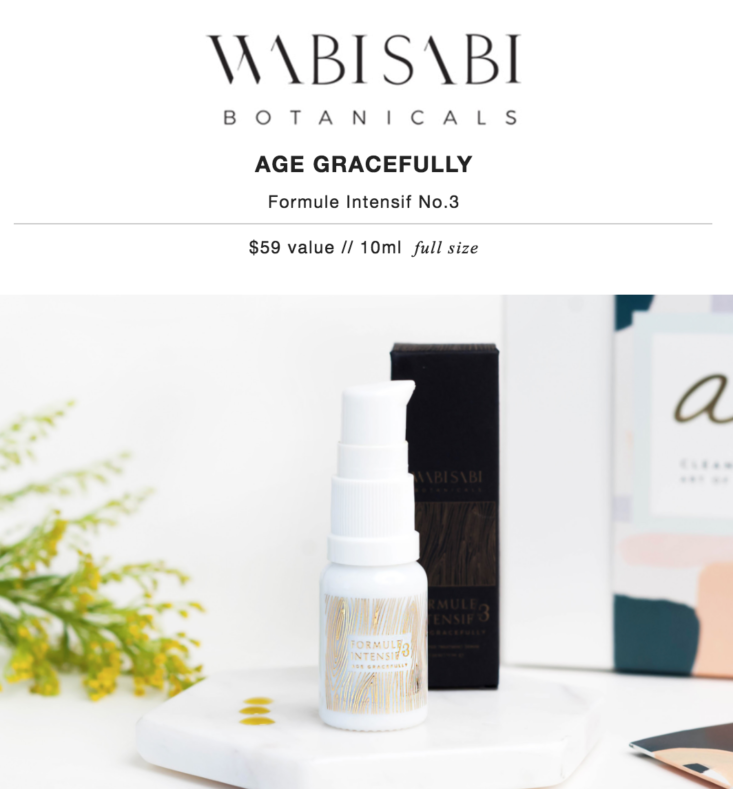wabisabi age gracefully formule intensif no. 3