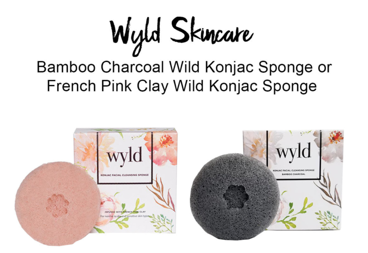 wyld skincare konjac sponge bamboo charcoal or french pink clay
