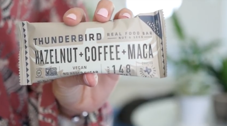 hazelnut maca coffee bar from Thunderbird