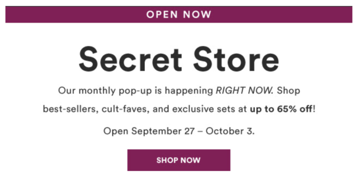 julep october secret store