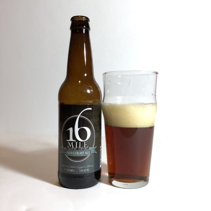 The Microbrewed Beer of the Month August 2018 - old court ale poured