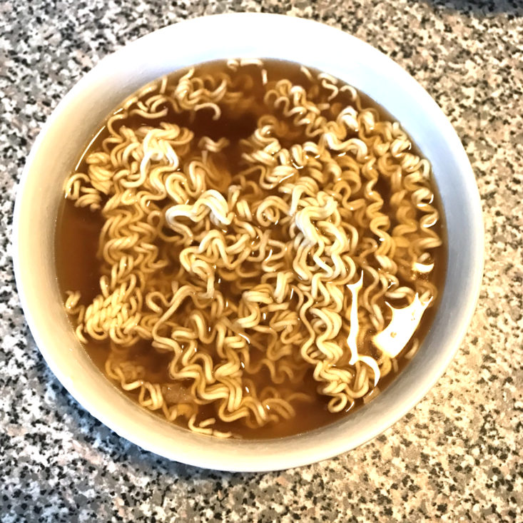 Umai Crate August 2018 - onion soy sauce ramen cooked
