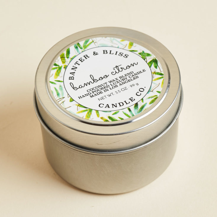 Vellabox Vivere September 2018 - Bamboo Citron Premium Coconut Wax Candle Top