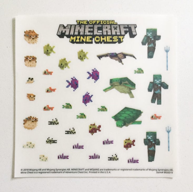 Mine Chest Exclusive Stickers (two sheets)