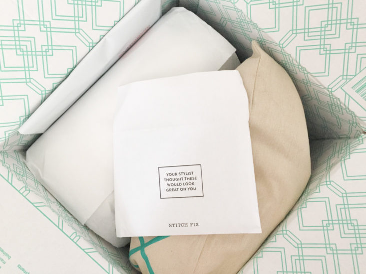 stitch fix plus september 2018 box inside