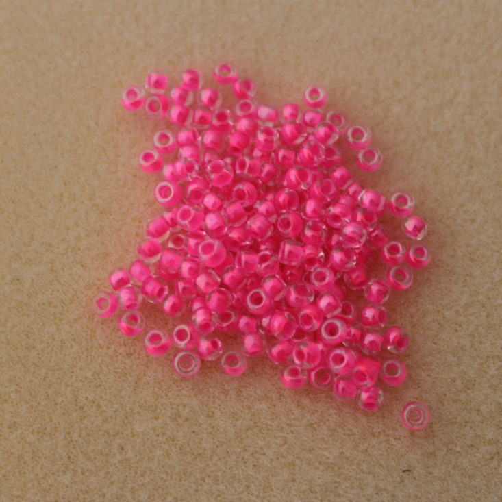 Bead Crate October 2018 - Toho Pink Seed Beads Top