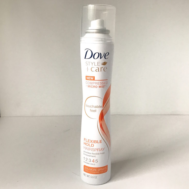 Beauty Swag September 2018 - Dove Flexible Hold Hairspray Front