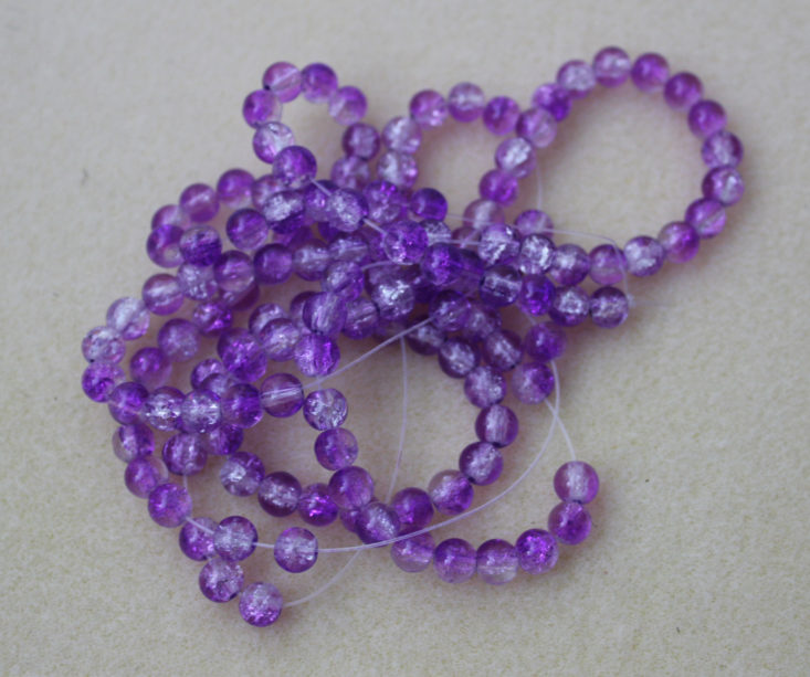 Blueberry Cove Beads October 2018 - Purple and Clear Crackle Glass Rounds Top
