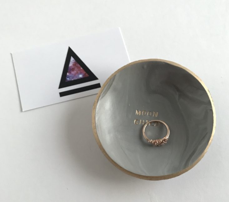 BohoBabe Box October 2018 - Moon Child Marbled Swirl Ring Dish with Ring Top
