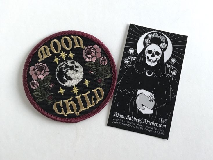 BohoBabe Box October 2018 - Moon Goddess Patch Front