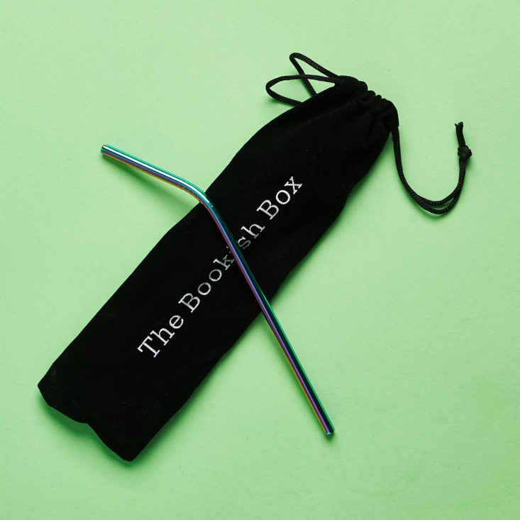 bookish box rebels reusable straw in bag