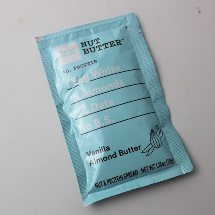 Bulu Box October 2018 - Rx Nut Butter Vanilla Almond Butter Top