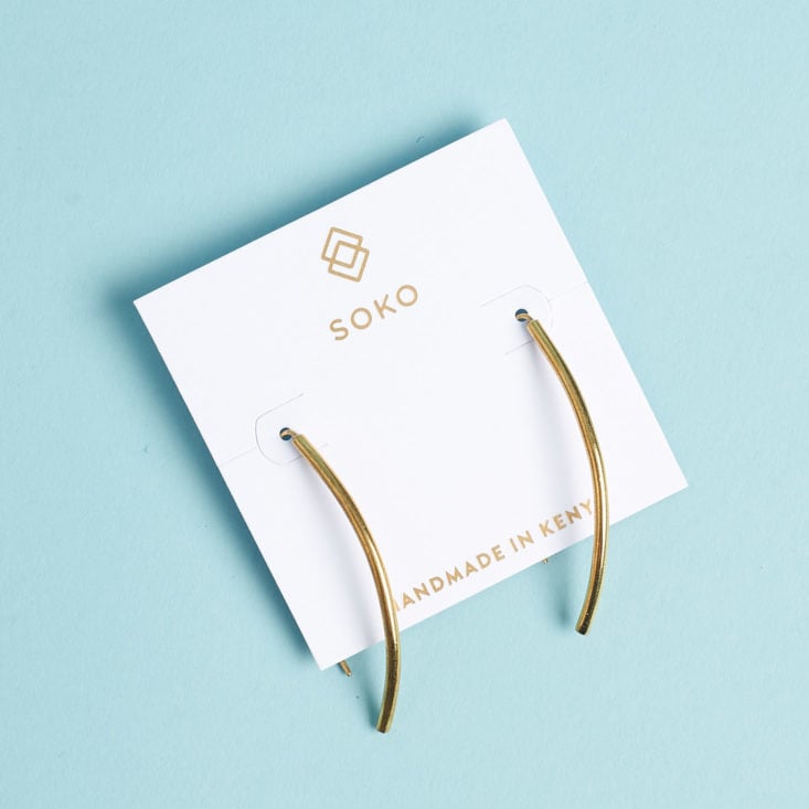 causebox welcome box gold arc earrings