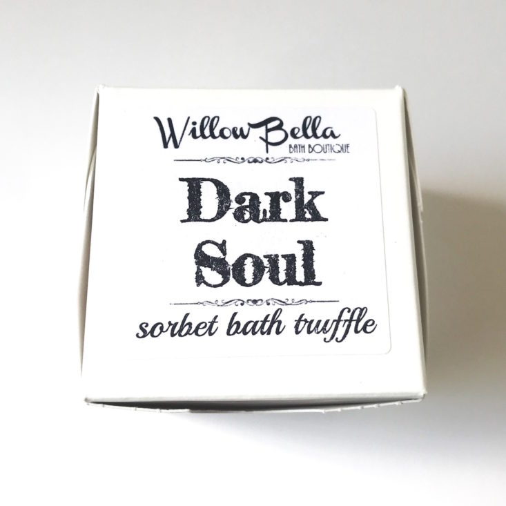 Dark Soul Sorbet Bath Truffle By Willow Bella - box view
