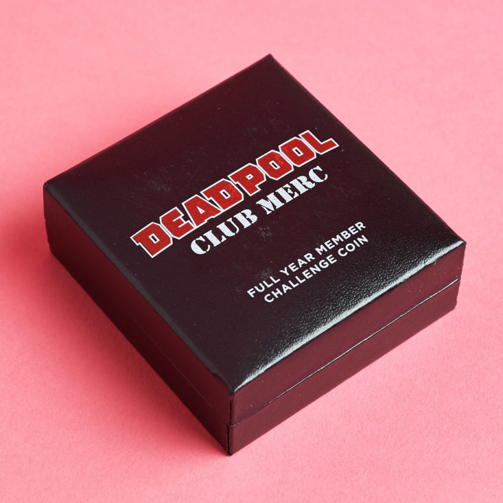 Deadpool Club Merc October 2018 - Deadpool Challange Coin Box Front