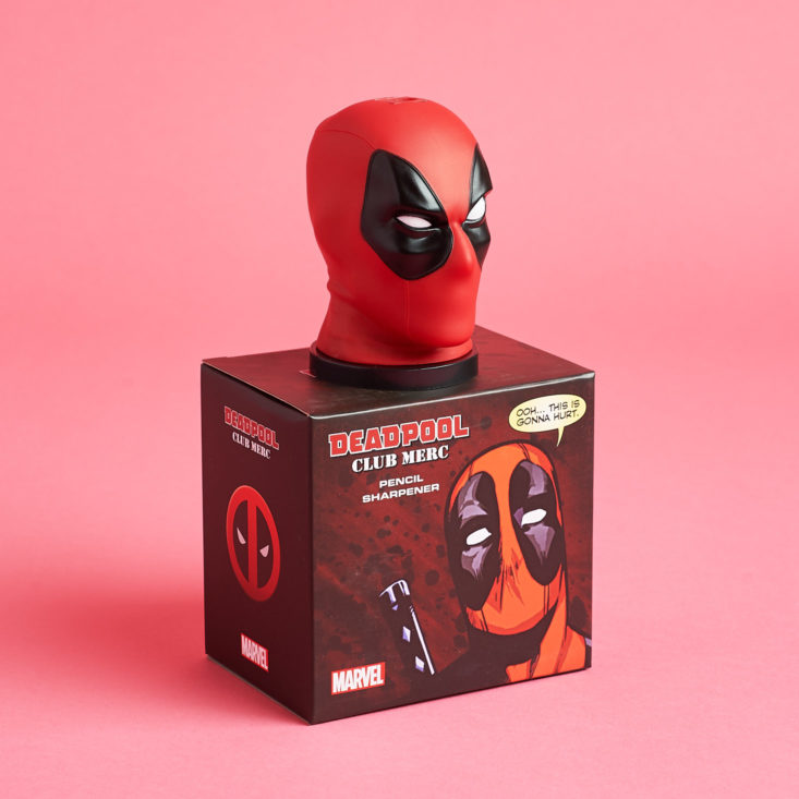 Deadpool Club Merc October 2018 - Deadpool Pencil Sharpner with Box Front