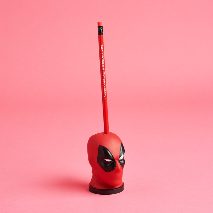 Deadpool Club Merc October 2018 - Deadpool Pencil Sharpner with Pencil Front