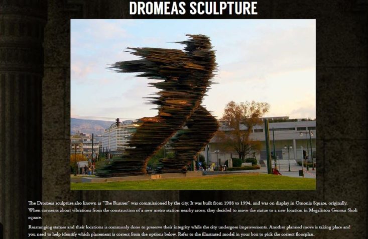 Finders Seekers October 2018 -Dromeas Sculpture Summary Card Front