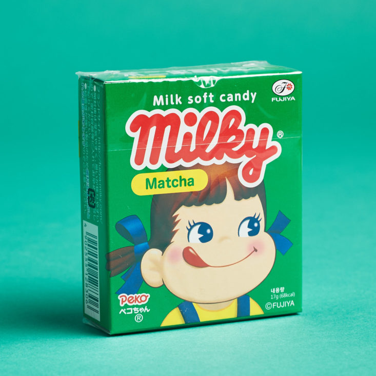 Korean Snacks Box October 2018 - Milk Soft Candy Matcha Box Front