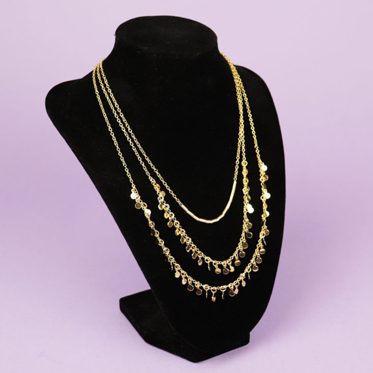 olia box gold necklace
