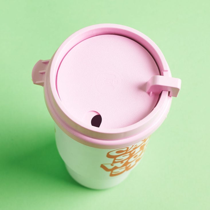 quirky crate pink coffee tumbler