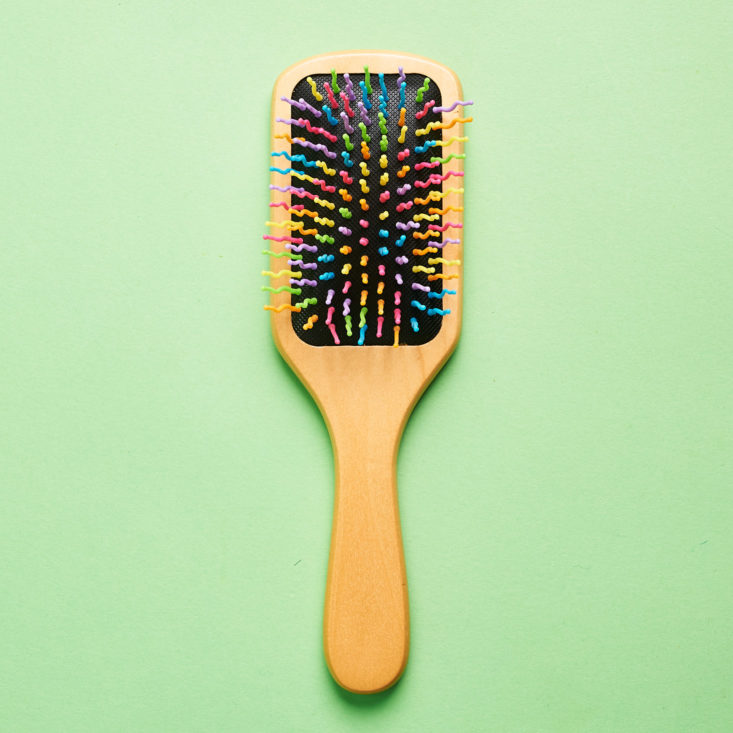 quirky crate rainbow paddle brush